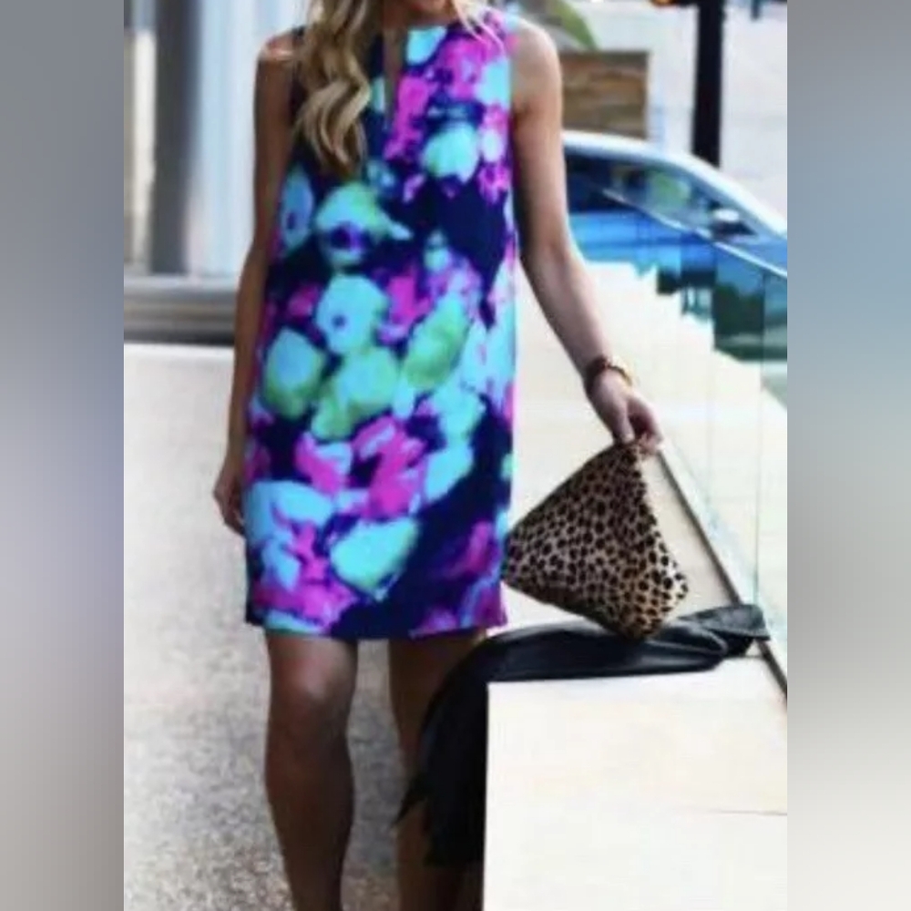 Kate Spade Keri watercolor shift dress size 2 - Picture 2 of 15